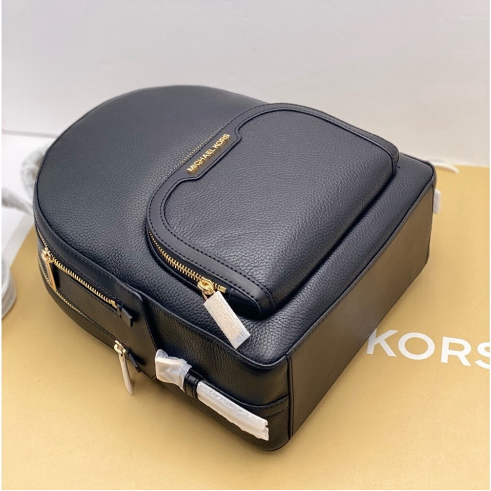 Michael Kors Jaycee Medium Pebbled Leather Backpack Black - Picture 12 of 12